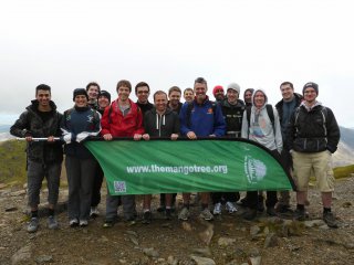 The_group_top_racing_the_train_snowdon_sept_2013