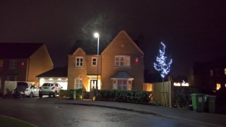 The House Outside Tree Lights December 2017