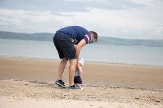 Weymoth Dorset Holiday June 2016 Ethan And I Walking On The Beach