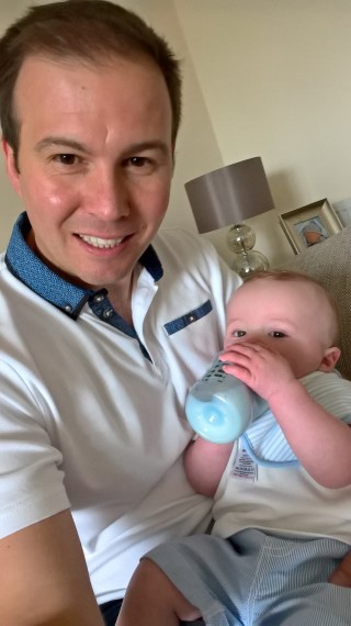 Work Day July 2016 Ethan And I Milk Time Selfie