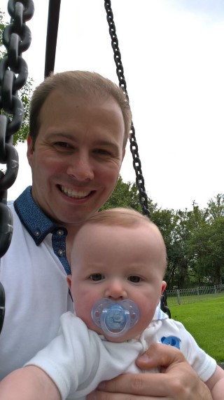 Work Day July 2016 Ethan And I Swing Selfie