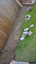 Bin Section Dug Working On The Blocks In The Back Garden June 2017