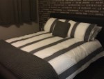 Black Leather King Size Bed With Sheets