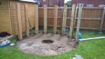 Concreting The Sleepers Starting The Back Garden June 2017