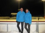 Dad and I Ice Rink Skiing 2011