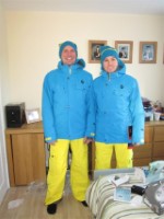 Dad and I Ski Suits Xmas 2010