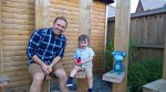 Ethan And I Enjoying The Garden July 2018