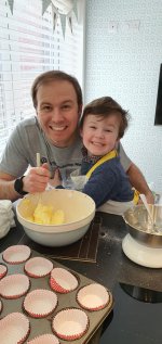 Ethan And I Making Cakes Valentines Day Feb 2021