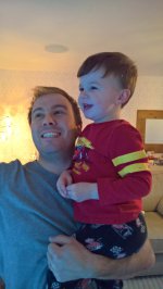 Ethan And I Putting Up The Christmas Tree Dec 2018
