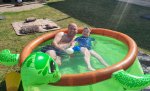 Ethan And I Turtle Paddling Pool July 2022