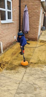 Ethan Back Garden Jet Washing April 2021