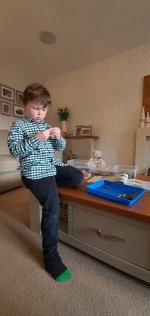 Ethan Building Bag 3 Progress Lego Liebherr Digger Feb 2021