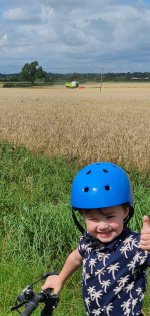 Ethan Combine Harvester Bike Ride Aug 2020