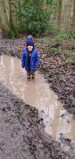 Ethan Deep Puddle Winter Day Out Dec 2019