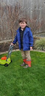 Ethan First Lawn Mow Mar 2021
