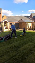 Ethan Following Me Ethan And I Mowing Lawn March 2019