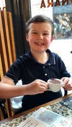 Ethan Hot Chocolate Rachels 39th Birthday May 2024
