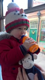 Ethan Santa On The Train December 2017