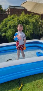Ethan Water Balloons Paddling Pool Fun June 2021