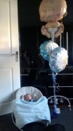 Ethan With Baby Ballon November 2015
