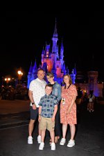 Family Night Cinderella Castle Day 7 Disney World July 2024