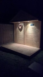 Finishing Touches To The Shed Feb 2017 Lights At Night
