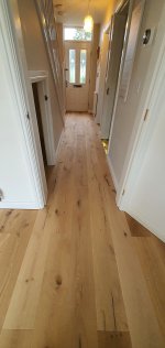 Hallway Distressed Oak Flooring Aug 2023