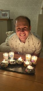 Me Lit Candles Coloured Rice Rangoli Patterns Nov 2020
