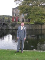 Me Outside at Claires Wedding