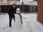 Me Snowman and Snowdog Jan 2013