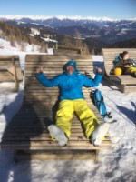 Me Sunbathing Skiing Austria Feb 2018