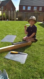 New Garden Roofs Sept 2019 Ethan Helping