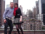 New York Day 1 Roof Top Rachel and I