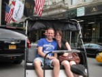 New York Day 6 Bike Taxi Rachel and I