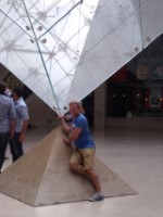 Paris Aug 2014 Me Holding Louvre Museum