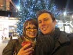 Rachel and I at Christmas Lights Switch On 2011