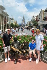 Rachel Ethan And I Statue Magic Kindom Day 3 Disney World July 2025
