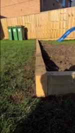 Swing Set Play Area Wood Nov 2016 Close Up